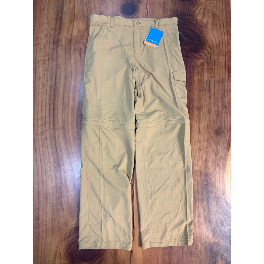 NEW Columbia Boys Pants 18/20 Nylon Silver Ridge III Hiking Convertible F4-9